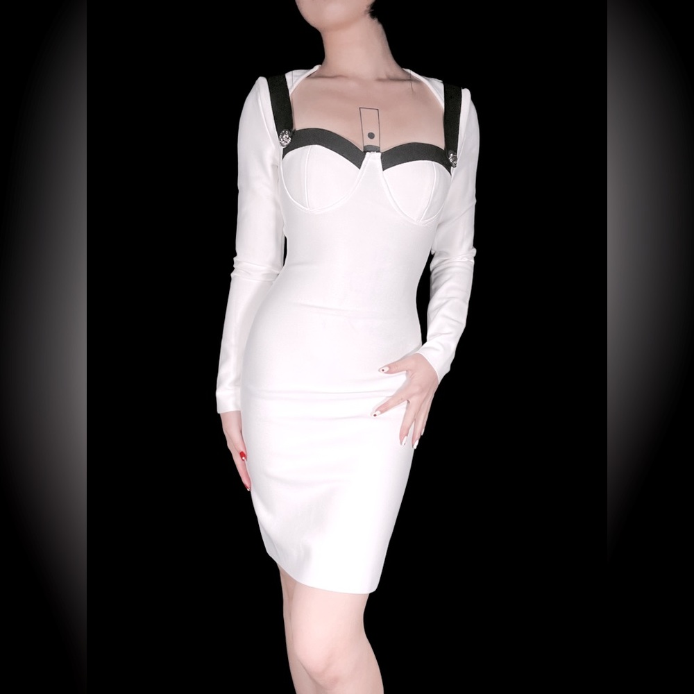 ADYCE Bodycon White Mini Dress